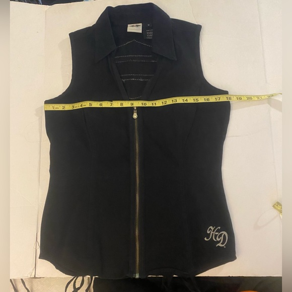 Harley Davidson Ladies Corset Style Zip Up Top - Picture 6 of 6
